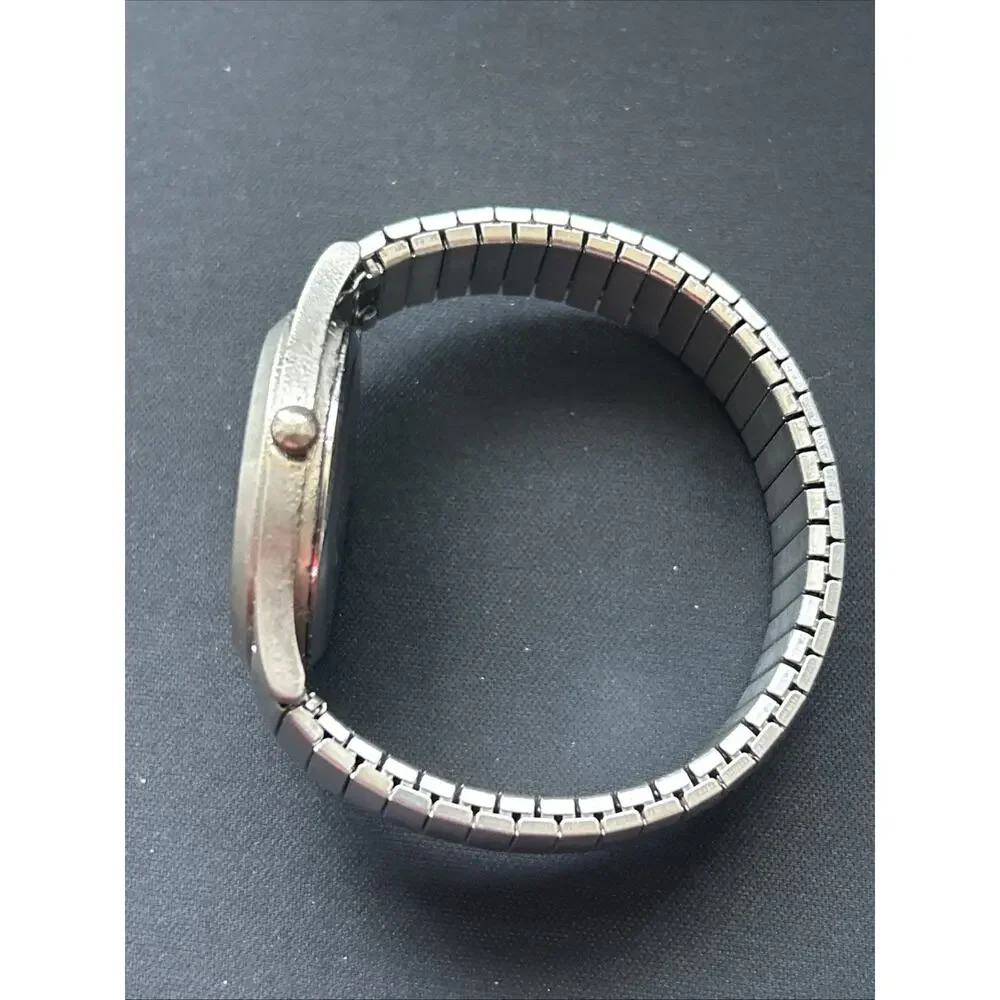 Acqua Silver Tone Stretch Band Quartz Watch